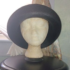 Lord and Taylor Black Year Round Straw Hat
